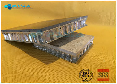 中国 透明なガラスによって支持される合成の石塀板、薄い石造りのベニヤのパネル サプライヤー